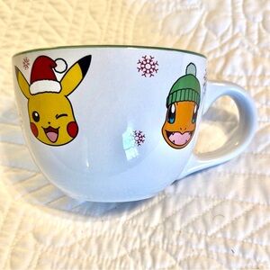 Festive Pokémon Mug with Pikachu, Charmander, Bulbasaur, and Squirtle